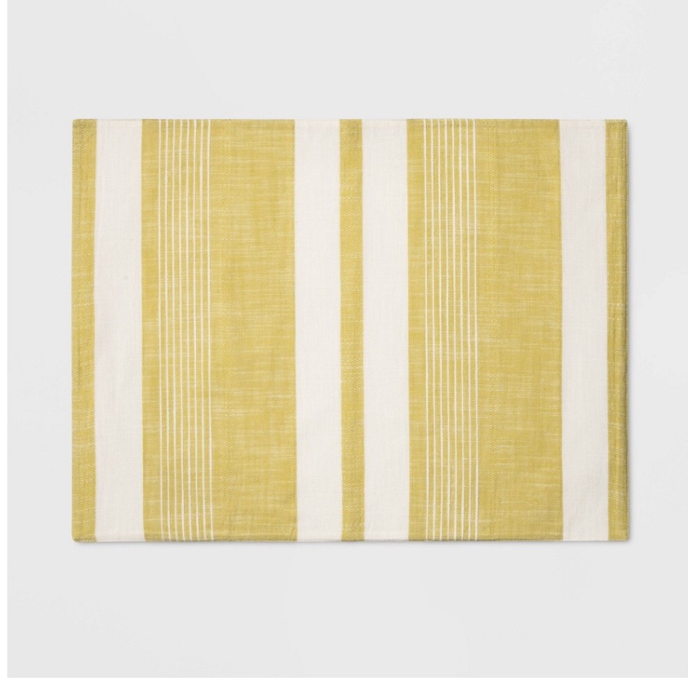 8 - 19”x14” Woven Stripe Placemats